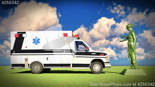Image of Justice in medicine 3d rendering