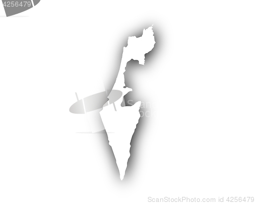 Image of Map of Israel with shadow