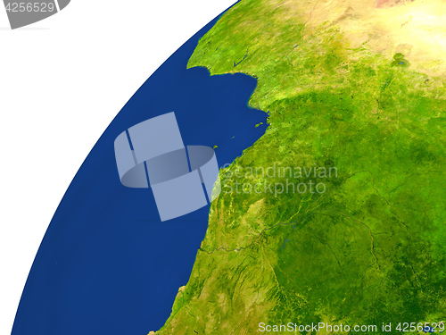 Image of Country of Gabon satellite view