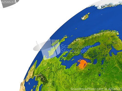 Image of Country of Estonia satellite view