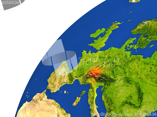 Image of Country of Switzerland satellite view