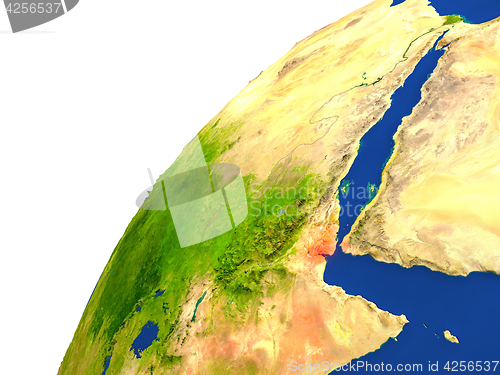 Image of Country of Djibouti satellite view