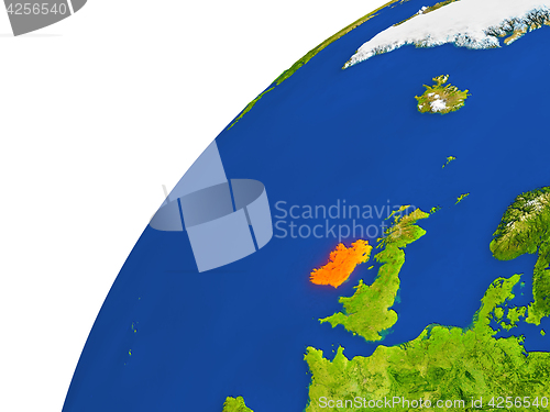 Image of Country of Ireland satellite view