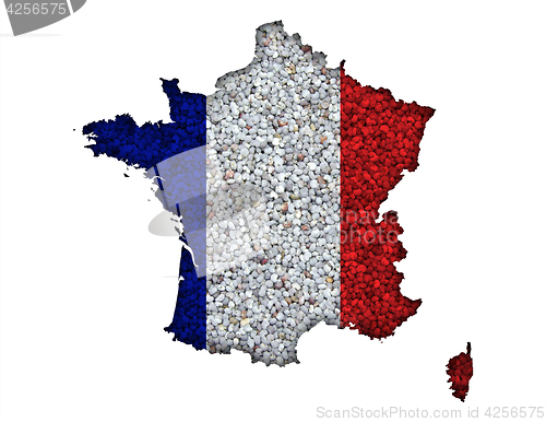Image of Textured map of France in nice colors