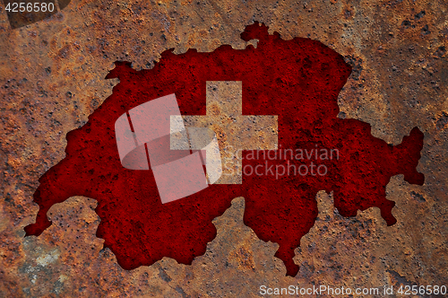 Image of Textured map of Switzerland  in nice colors