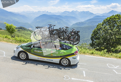 Image of Technical Car of Europcar Team - Tour de France 2015