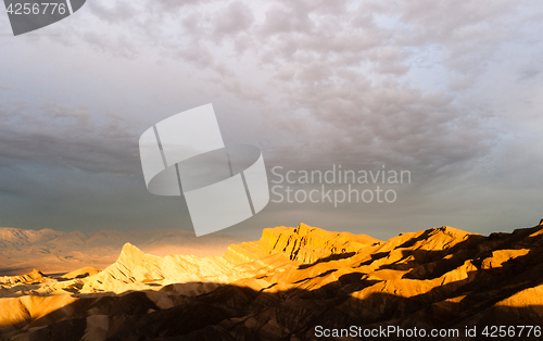 Image of Rugged Badlands Amargosa Mountain Range Death Valley Zabriske Po