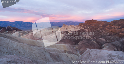 Image of Rugged Badlands Amargosa Mountain Range Death Valley Zabriske Po