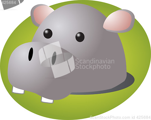 Image of Cartoon hippopotomus