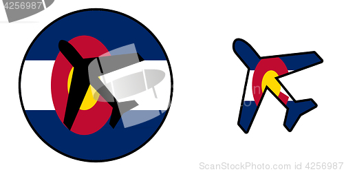 Image of Nation flag - Airplane isolated - Colorado