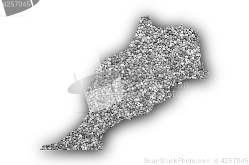 Image of Map of Morocco on poppy seeds