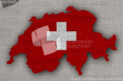 Image of Textured map of Switzerland  in nice colors