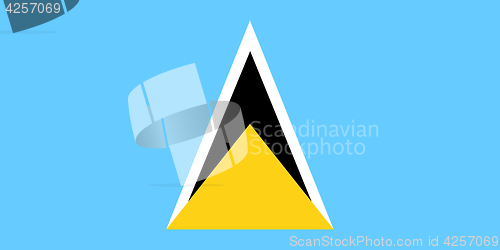 Image of Colored flag of Saint Lucia