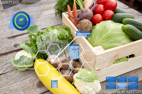 Image of close up of vegetables on farm