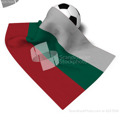 Image of soccer ball and flag of bulgaria - 3d rendering