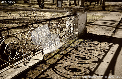 Image of old bridge in the park