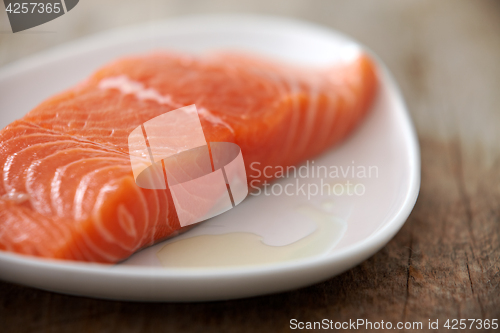 Image of fresh raw salmon fillet