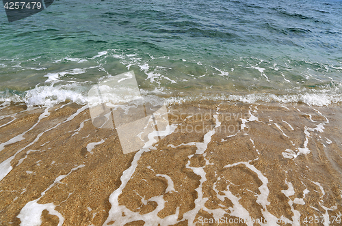 Image of Clear sea water in the coastal sand