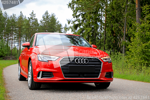 Image of New Red Audi A3 Sedan 2017