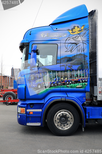 Image of Beautifully Customized Scania Logging Truck