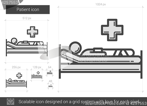 Image of Patient line icon.