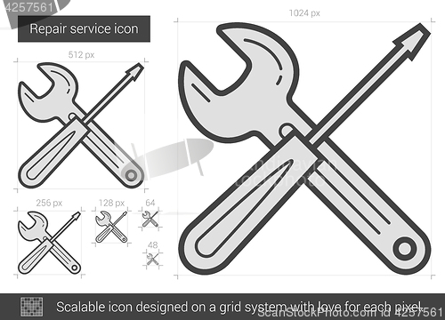 Image of Repair service line icon.