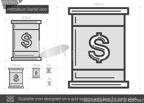 Image of Petroleum barrel line icon.