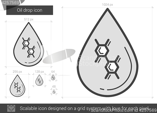 Image of Oil drop line icon.