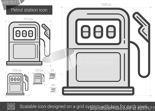 Image of Petrol station line icon.