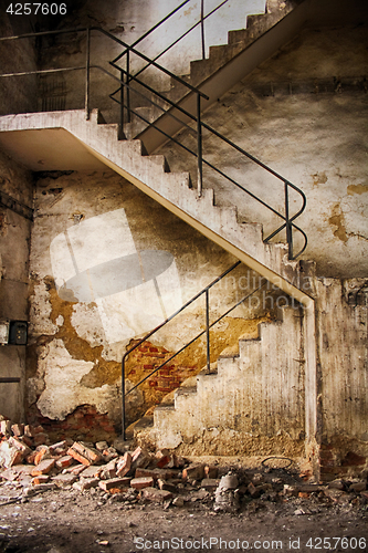 Image of old damaged stairs