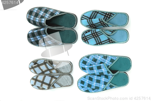 Image of home blue slippers