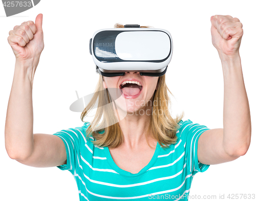 Image of Woman in VR glasses