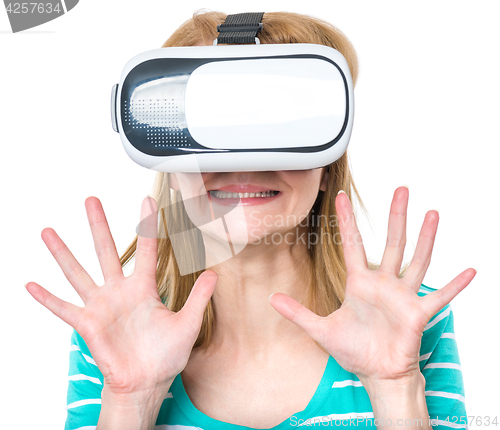 Image of Woman in VR glasses