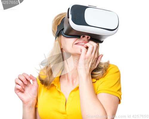 Image of Woman in VR glasses