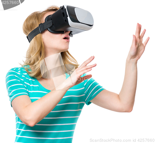 Image of Woman in VR glasses