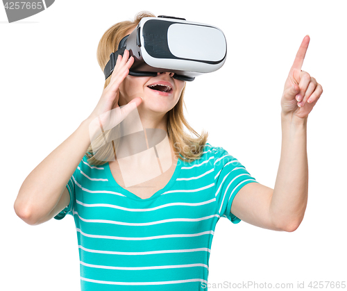 Image of Woman in VR glasses