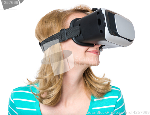 Image of Woman in VR glasses