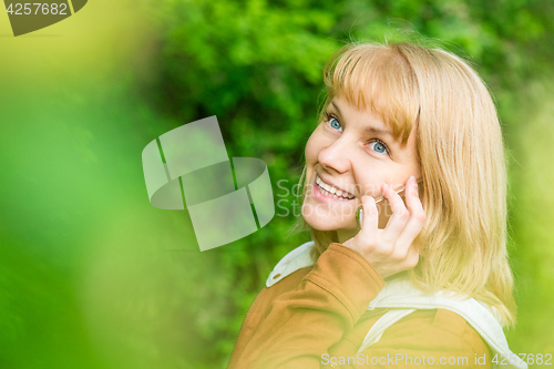 Image of Woman portrait at spring park