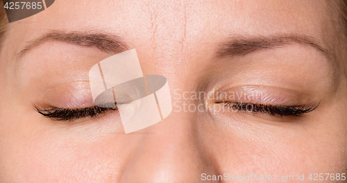 Image of Face woman with eyes and eyelashes