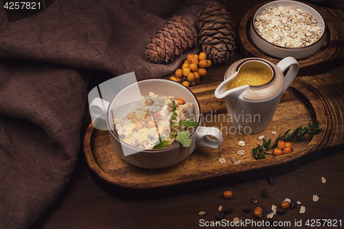 Image of oatmeal with sea buckthorn