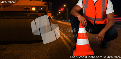 Image of repairing the road