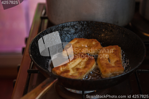 Image of Grandmother bakes pies