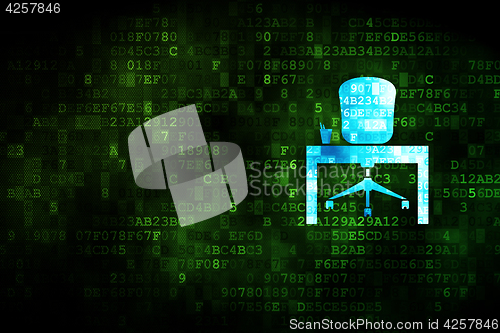 Image of Finance concept: Office on digital background