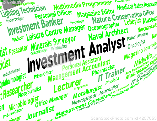 Image of Investment Analyst Means Analysts Analyse And Analytic