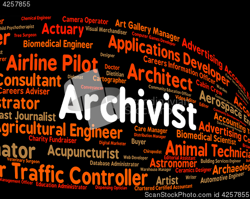 Image of Archivist Job Represents Employee Occupation And Occupations
