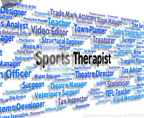 Image of Sports Therapist Represents Physical Exercise And Clinicians