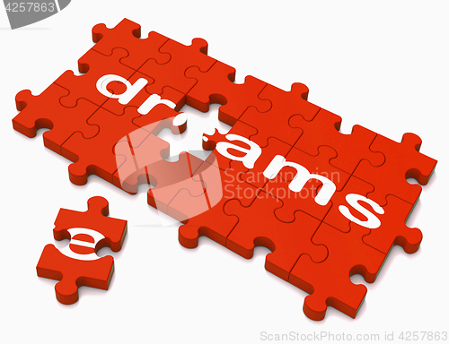 Image of Dreams Sign Showing Hope And Desires