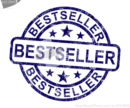 Image of Bestseller Stamp Shows Top Rated Or Leader