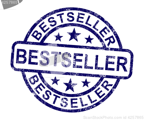 Image of Bestseller Stamp Shows Top Rated Or Leader