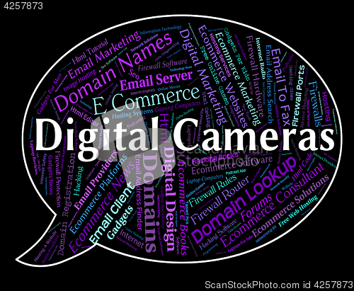 Image of Digital Cameras Shows High Tec And Picture